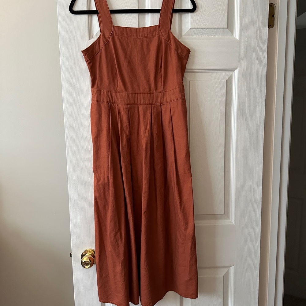Universal Thread Square Neck Terracota Midi Dress w/ Side Zip Closure - SIZE 4